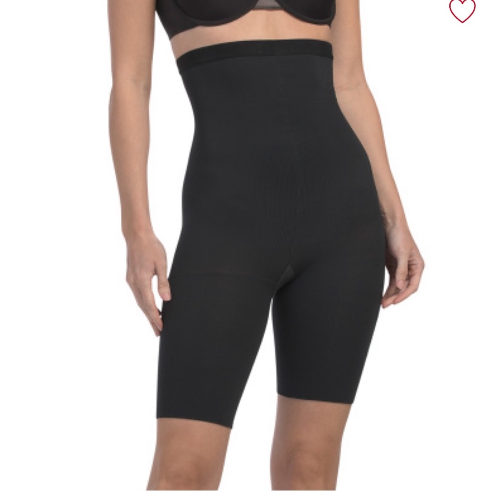 ASSETS by Spanx High Waisted Black Built in Shaping Shorts Size 2 Black NIP